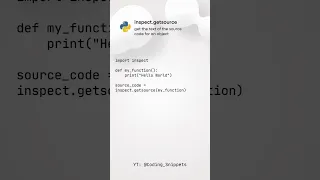 Python s inspect getsource