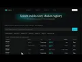 The shadcn directory lists 277 BlockDex indexes 802