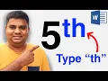 Download Lagu How To Type th in Word (Microsoft) ---- th in Date in Word