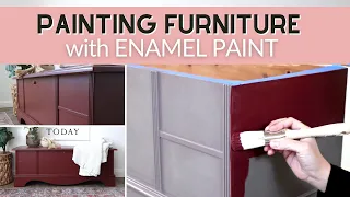 Painting Furniture with Enamel Paint Sherwin Williams Emerald Urethane Trim Enamel