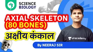 7-Minute GK Tricks | Axial Skeleton System (80 Bones) — अक्षीय कंकाल तंत्र | By Neeraj Sir