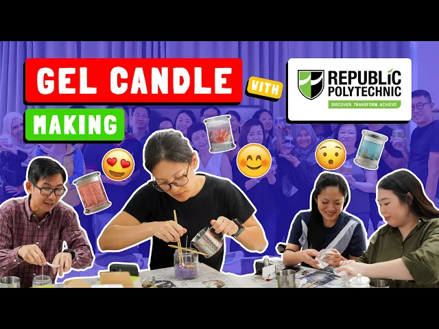 Republic Polytechnic at their FunEmpire candle making workshop