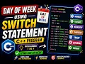 C Program to Find Day of Week Using Switch Statement