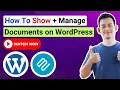 Best Way to Show Documents on WordPress Easily Manage View Documents with Document Library Pro