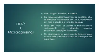Doenças Transmitidas por Alimentos (DTA's).