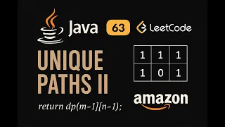 LeetCode 63 Unique Paths II Java Solution Dynamic Programming