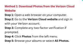 How To Download Pictures From Verizon Cloud to a Computer - Web App Steps 2026