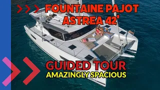 Fountaine Pajot Astrea 42′ guided tour. Suitable for live-aboard cruising. Great space and comfort.