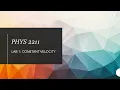 PHYS 2211 Lab 1 Constant Velocity Lab Report