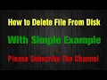 How to delete file from disk using java JavaBasicsjavabasics