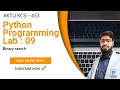 Python Programming Lab 09 AKTU KCS453