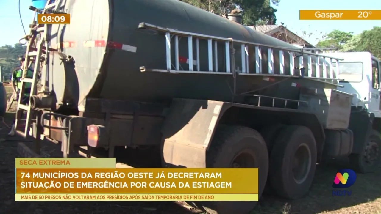 74 municípios da região Oeste já decretaram situação de emergência por causa da estiagem