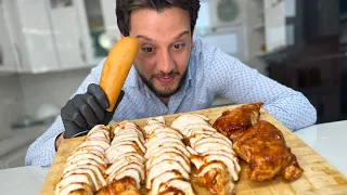 ولا تقوليلي لانشون فراخ ولا غيره جربي الفراخ البارده دي وإدعيلي إدي جامد 