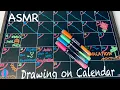 ASMR Drawing On A Chalkboard Calendar