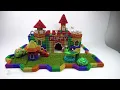DIY - How To Build Castle Mud Dog House From Magnetic Balls ( Satisfying ) | Magnet World 4K