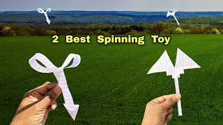 Make 2 Best Flying Paper Helicopter,  top 2 Notebook Toy, Spinning New Helicopter,  