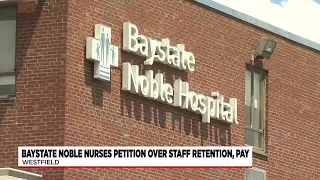 Baystate Noble nurses deliver petition over staff retention pay