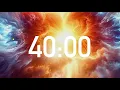 40 Minute Countdown Timer with Alarm and Deep Space Ambient Music 4K