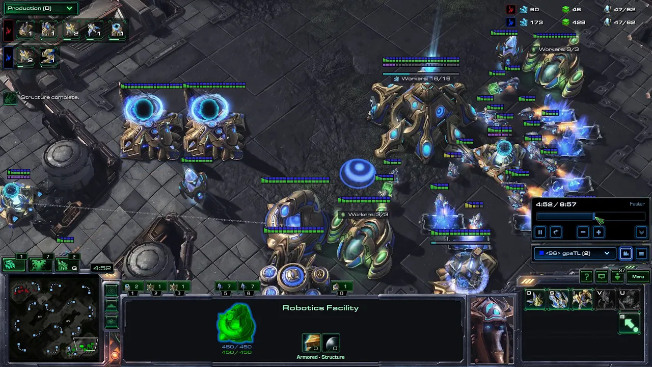 PvP (Old Late Robo) - 2 Base All In: 8 Gateways - Phoenix Counter Attack #2