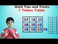 Learn 7 Times Multiplication Table Easy and fast way to learn Math Tips and Tricks