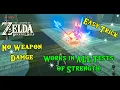 How to Kill Guardians In Test of Strength Shrines No Weapon Damage Breath of The Wild Zelda