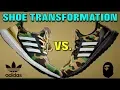 Bape x Adidas Ultraboost SuperBowl Gold Custom
