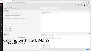 Codewars 8 kyu Check Same Case JavaScript
