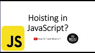 Hoisting in JavaScript Hindi What is hoisting in Js JS interview questions