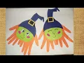 Witch handprint craft idea for kids Halloween craft idea for kids