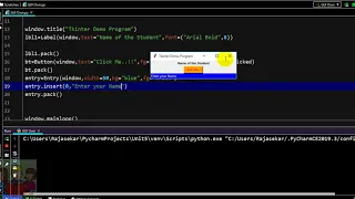 Using Entry Widgets - Tkinter