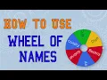 How To Use Wheel of Names