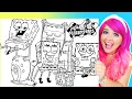 Coloring SpongeBob SquarePants Gary Coloring Pages Markers Crayons