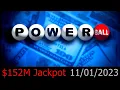 Today Powerball Winning Numbers 1 November 2023 Powerball Drawing Result Wednesday Night 2023