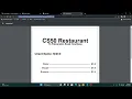CS50P - Final Project CS50 s Restaurant