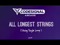 1 All Longest Strings Using Single Loop Codesignal Solutions