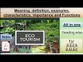 Eco tourism-meaning definition examples characteristics importance Environmental Education EVS