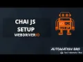 Chai JS Setup - WebdriverIO Tutorial