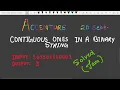 Contiguous Ones In a Binary String Accenture Coding Question Solved in Java By Madhav Sharma