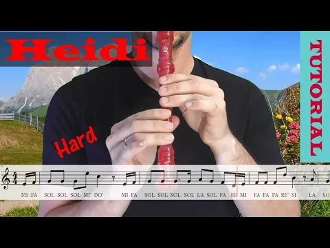 Download MP3 Heidi - Tutorial flauta con partitura | Karaoke instrumental