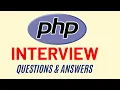 Top 25 PHP Interview Questions and Answers PHP Developer Interview Preparation 2026