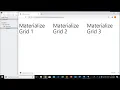 Materialize CSS Grids