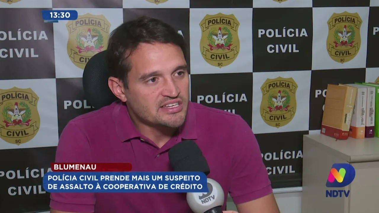 Blumenau: Polícia Civil prende mais um suspeito de assalto à cooperativa de crédito