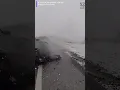 Dashcam shows a car driving down the wrong side of the road before crash