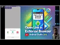 Open link in external browser android studio java the cracker