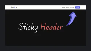 How To Create Smooth Sticky Header Using HTML CSS and JavaScript
