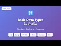 Kotlin Basic Data Types Int Long Double Float Boolean Char Explained for Beginners