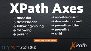 XPath Axes - ancestor parent following-sibling preceding-sibling child descendant