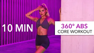 10 MIN 360 ABS - intense core workout for the ultimate sixpack I lower upper abs obliques