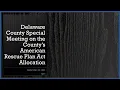 Delaware County Special Meeting on the County s American Rescue Plan Act Allocation