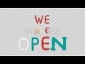 We Are Open Restaurant Sign Cartoon Style Animation With Transparent Background